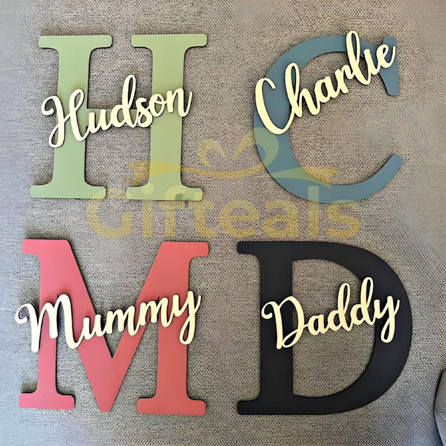 Name Initials (Pack of 2) Colourfull