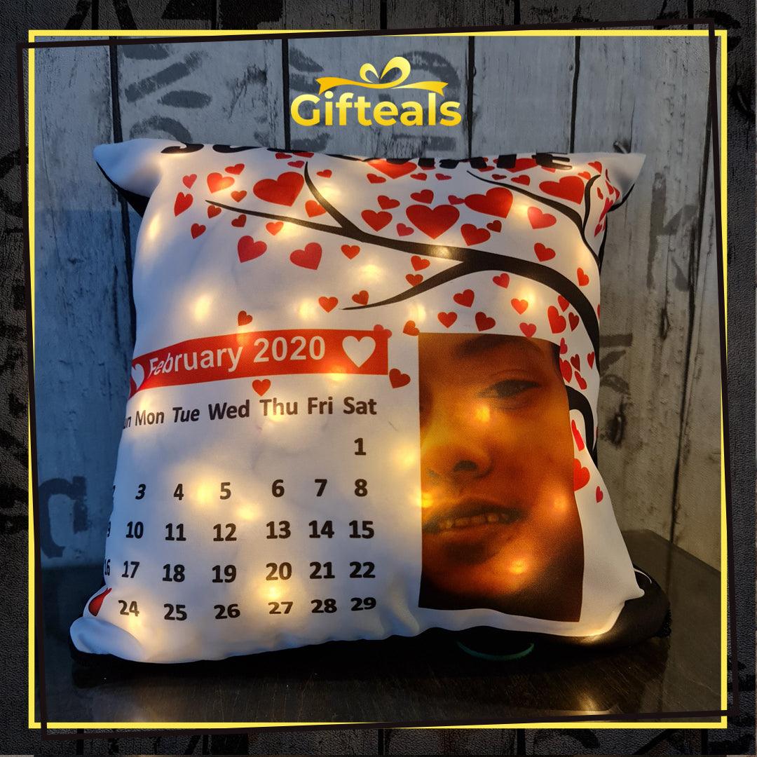 Led Pillow With Date - Gifteals