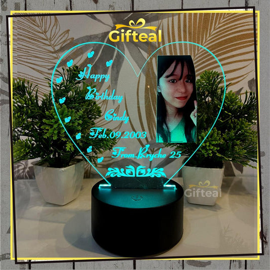 3D Lamp With Photo & Text - Gifteals