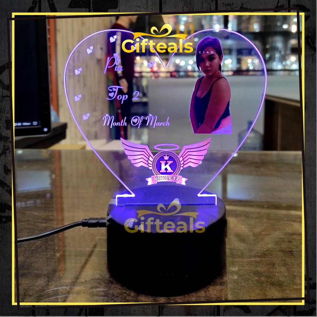 3D Lamp With Photo & Text - Gifteals