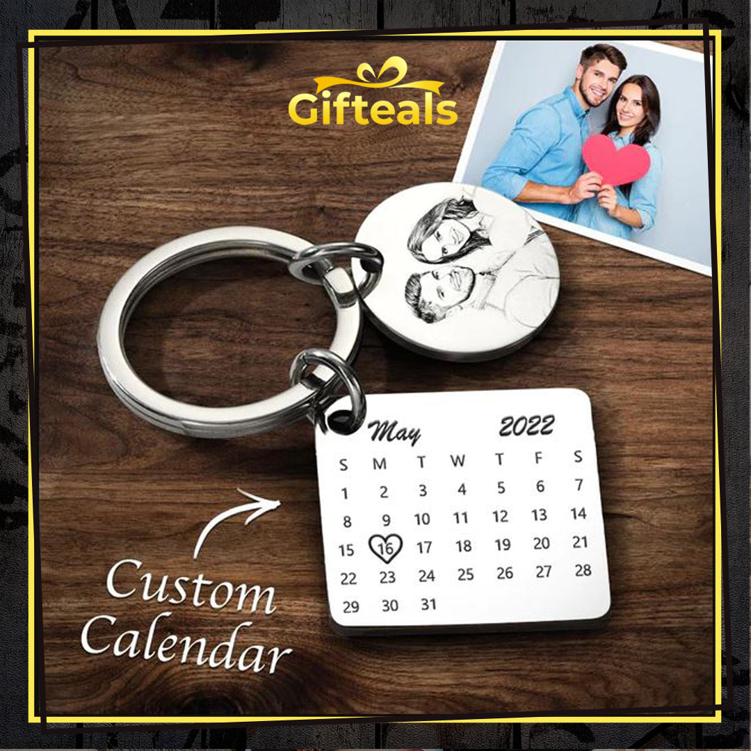 Photo Keychain With Calender