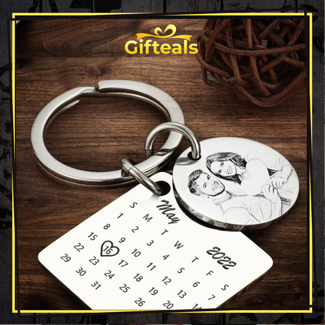 Photo Keychain With Calender